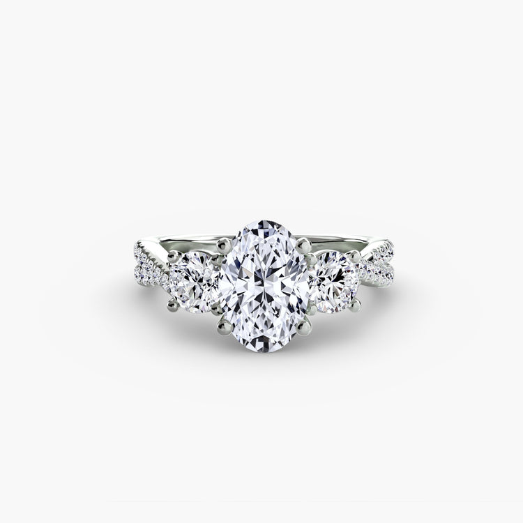 Diamant Setting 0,77 carats Gold – vue d'angle