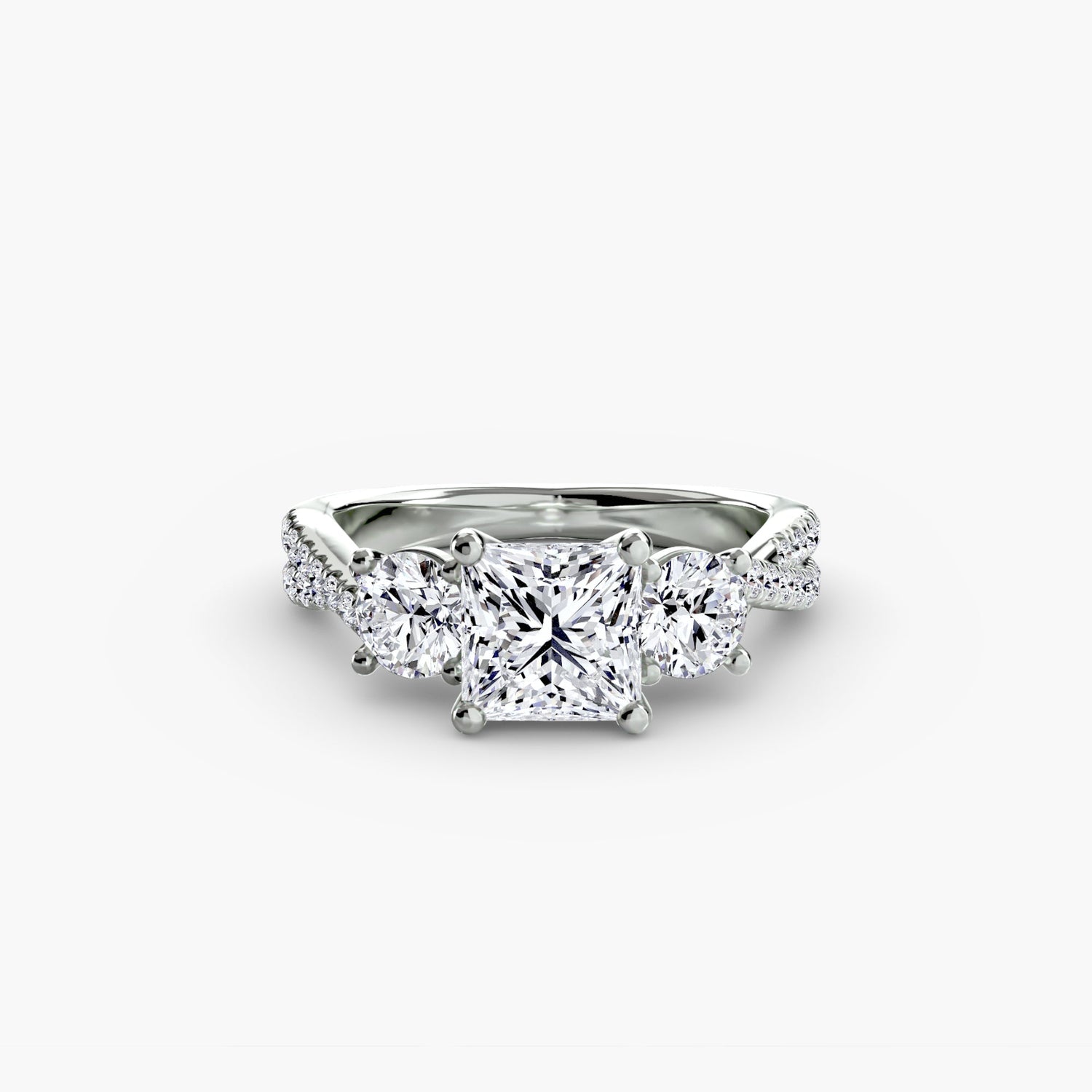 Diamant Taille Ronde Setting en Gold – vue principale