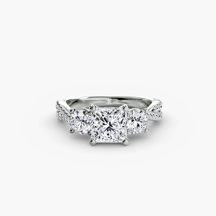Diamant Taille Ronde Setting en Gold – vue principale