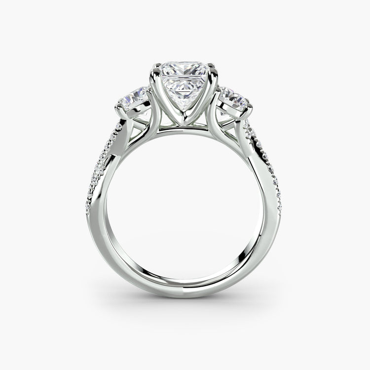 Fait à la main Setting 0,77 carats – vue de face