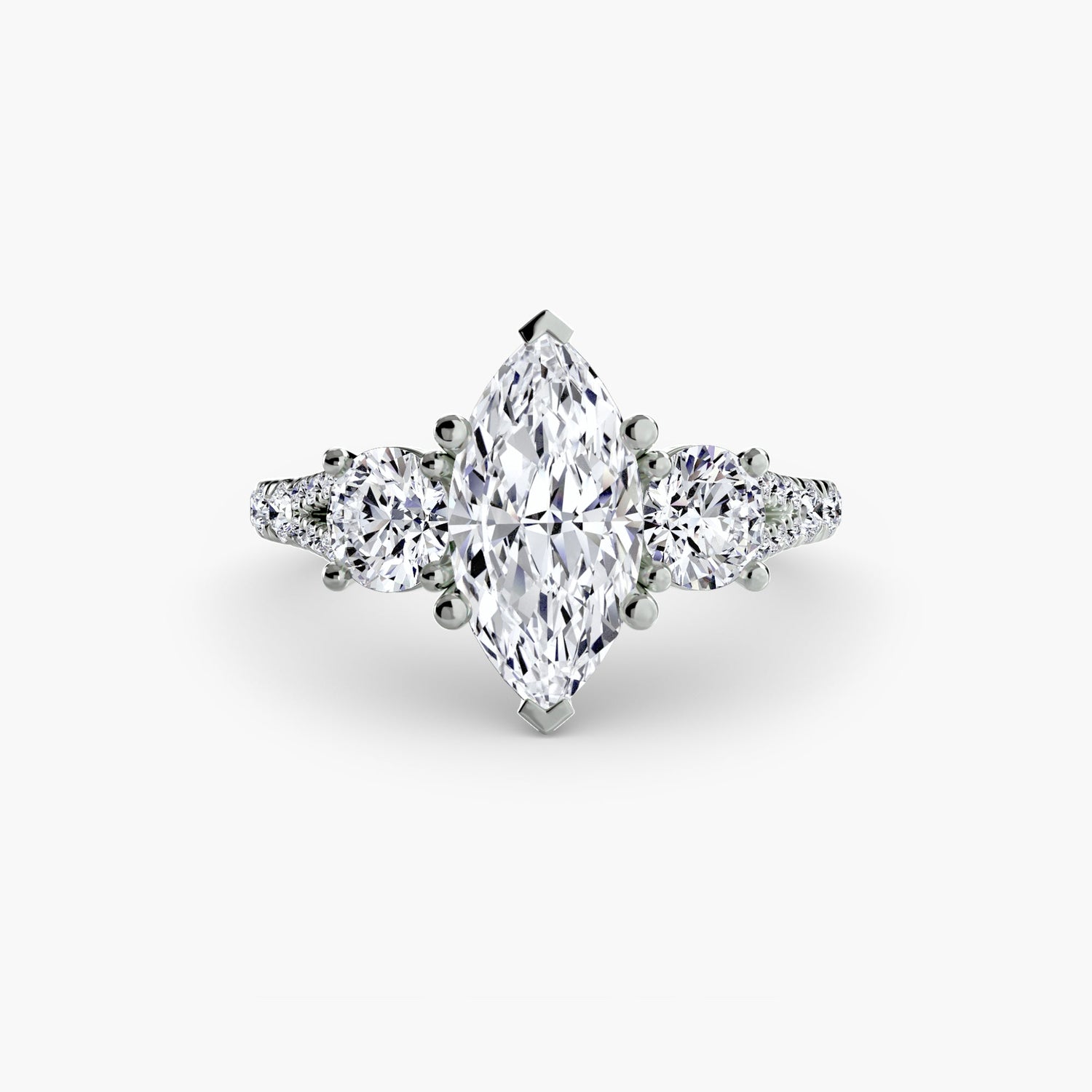 Taille Brillant Diamant Fin bague en Gold – vue principale