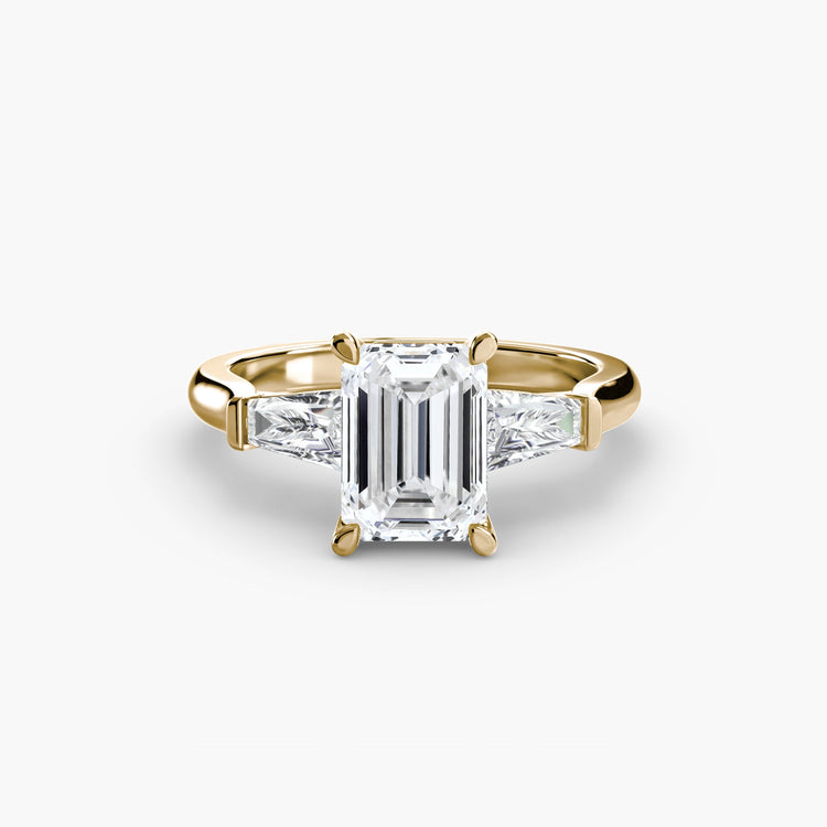 Diamant Fin Taille Brillant Setting en Gold – vue de dessus