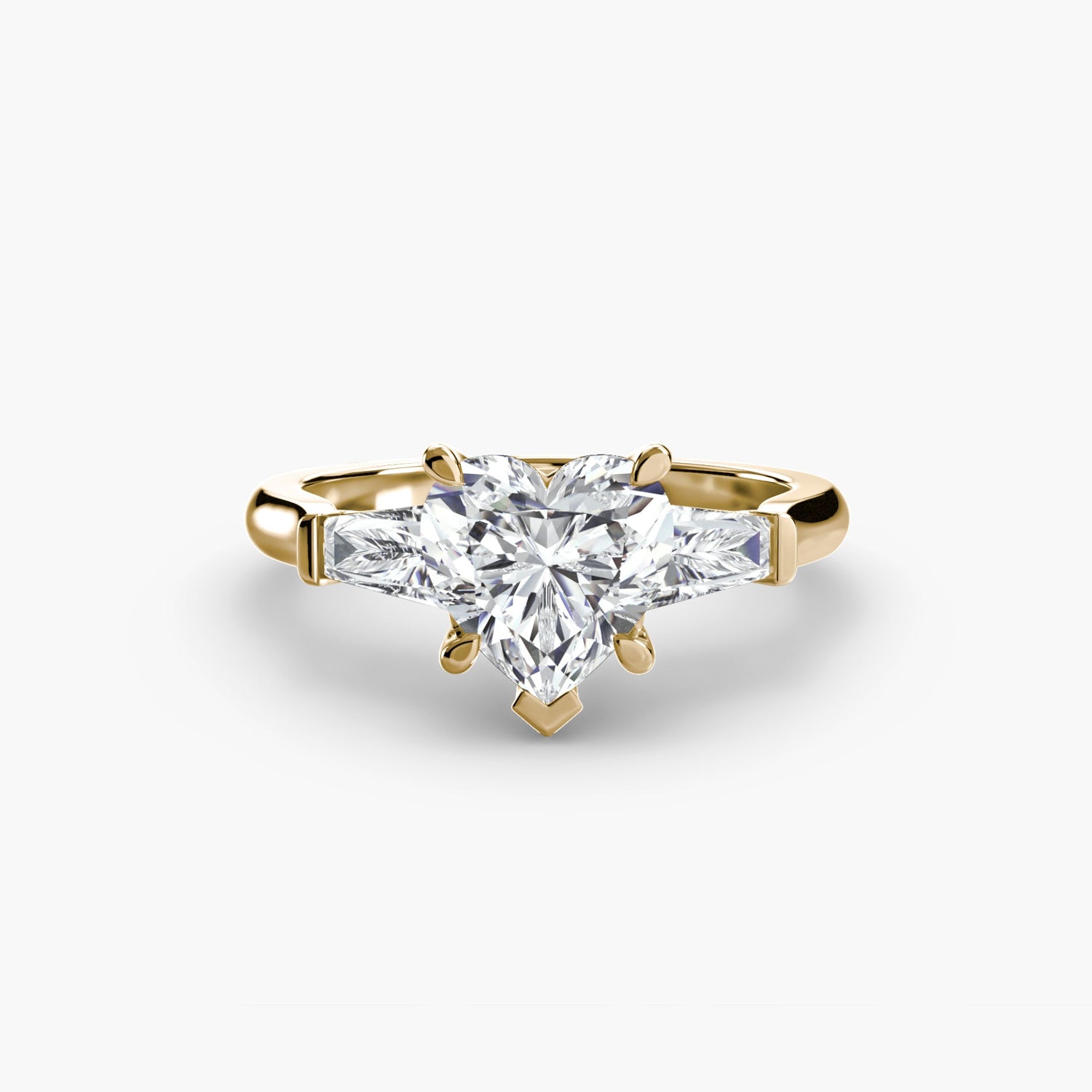 Taille Brillant Diamant Fin bague en Gold – vue arrière