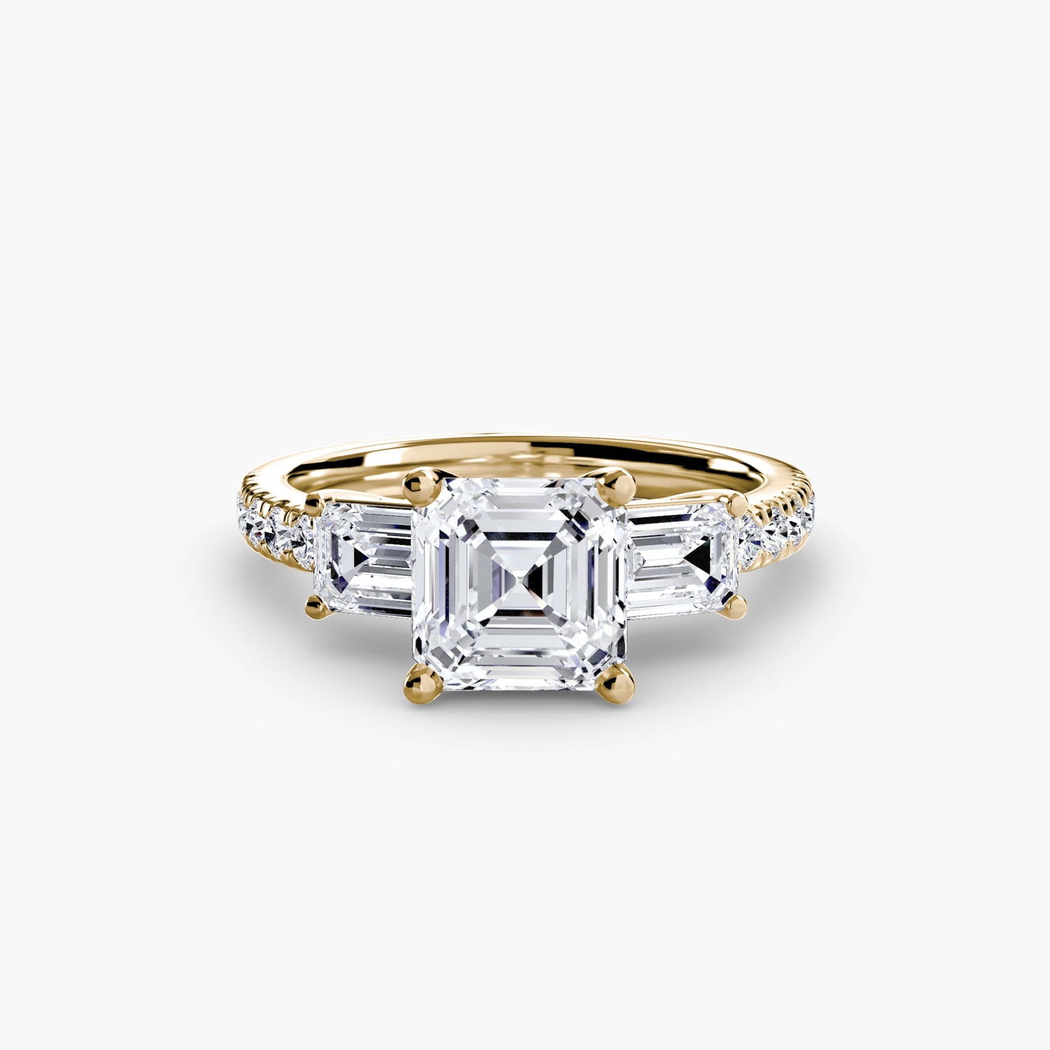 Brillant Taille Brillant Setting en Gold – vue alternative