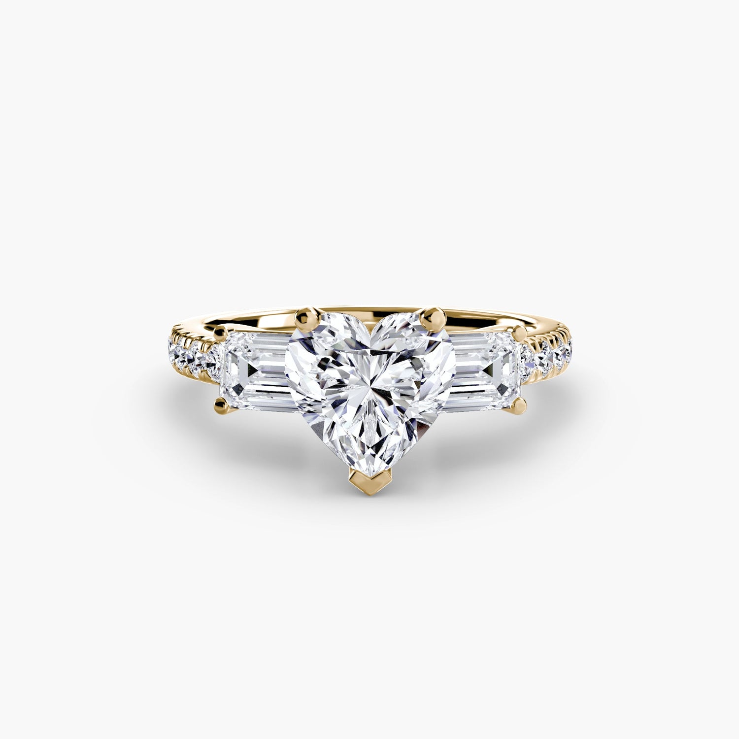Taille Brillant Brillant bague en Gold – vue arrière