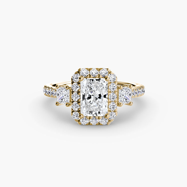 Brillant Taille Brillant Setting en Gold – vue alternative