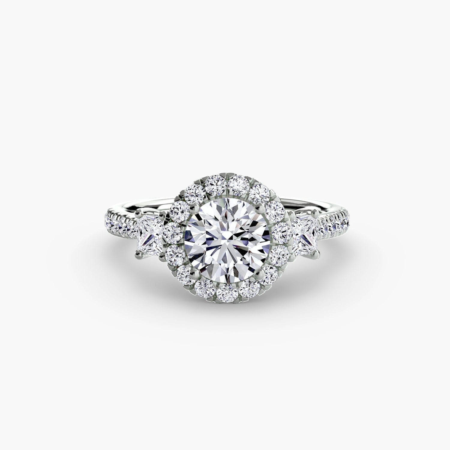 Brillant Taille Brillant Setting en Gold – vue principale