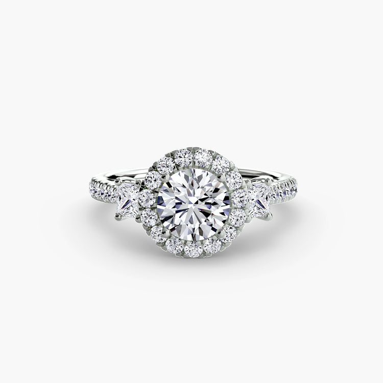 Brillant Taille Brillant Setting en Gold – vue principale