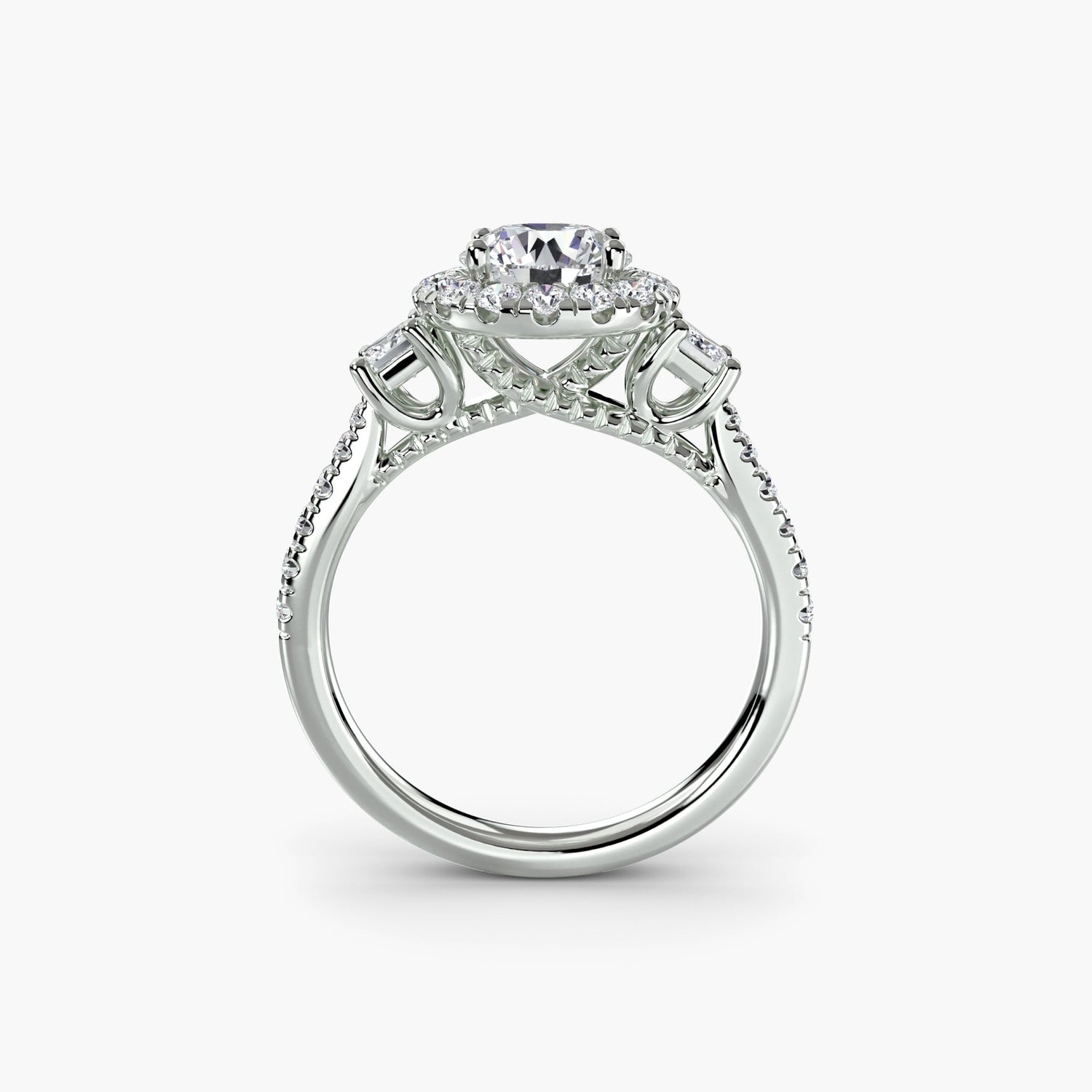 Taille Brillant Brillant bague en Gold – vue de face