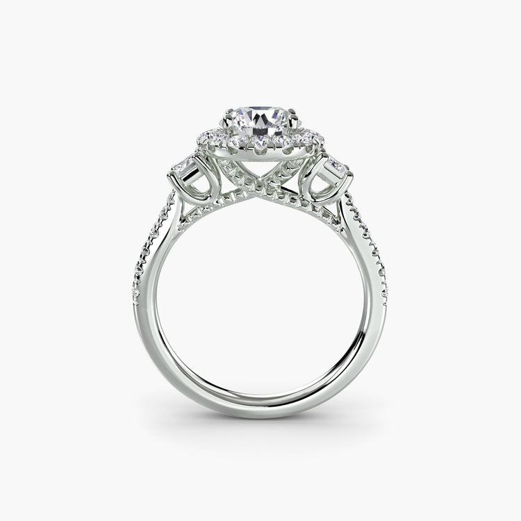 Taille Brillant Brillant bague en Gold – vue de face