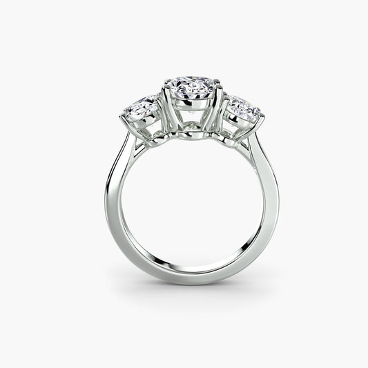 Taille Ronde Pierre Précieuse bague en Gold – vue de face