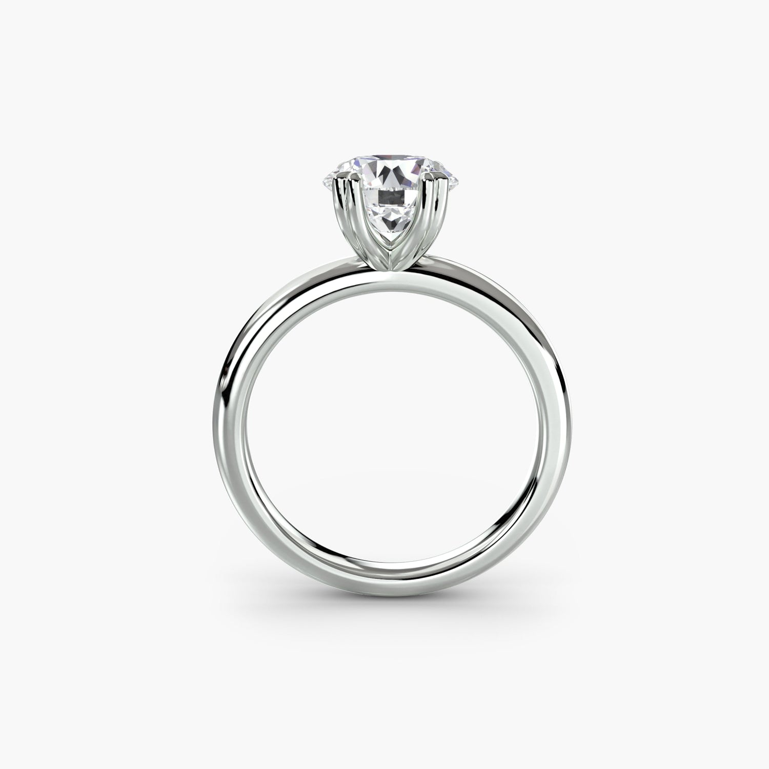 Diamant Fin Setting -carats Gold – vue de face