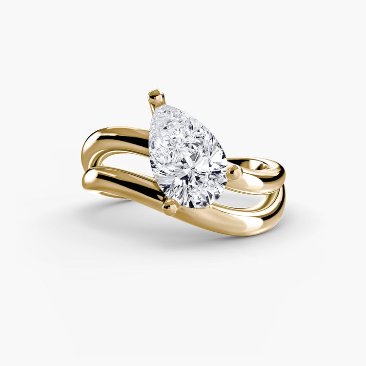 Brillant Setting en Gold – vue de dessus