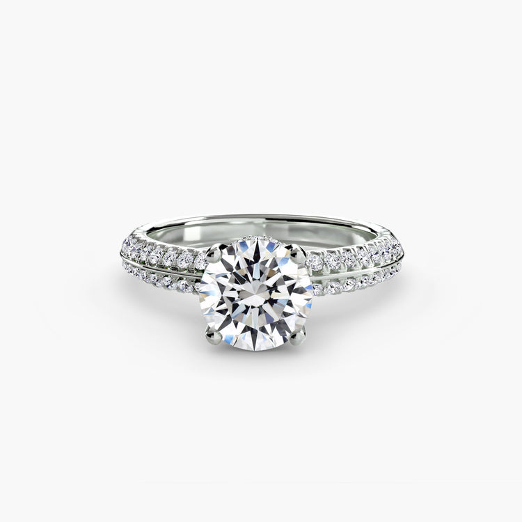 Taille Brillant Pierre Précieuse bague en Gold – vue détaillée