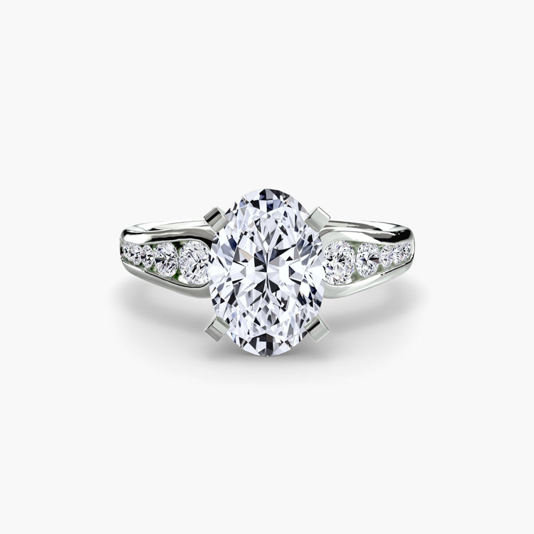 Taille Brillant Gemme bague en Gold – vue de profil