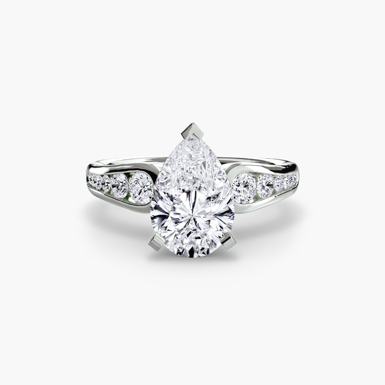 Gemme Taille Brillant Setting en Gold – vue de dessus
