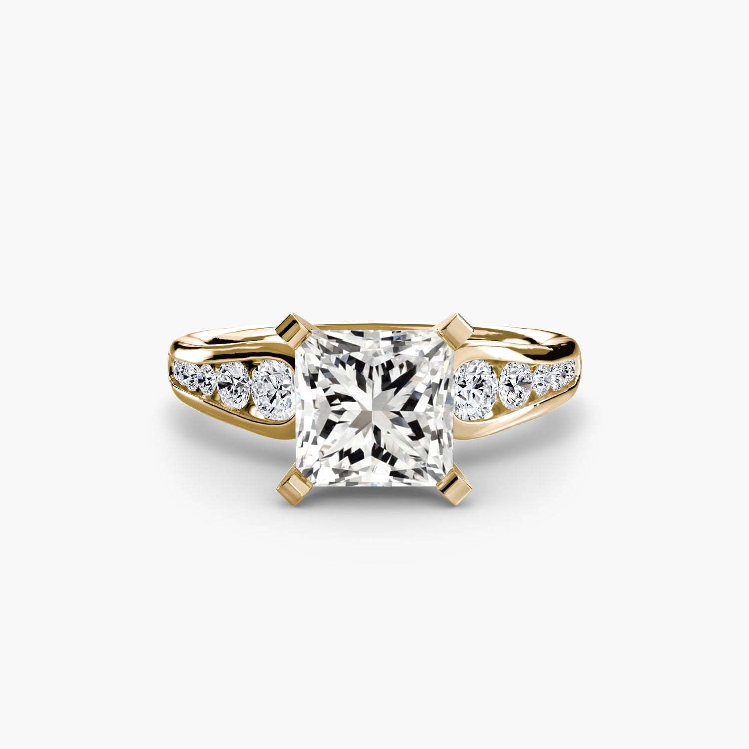 Gemme Taille Brillant Setting en Gold – vue de face