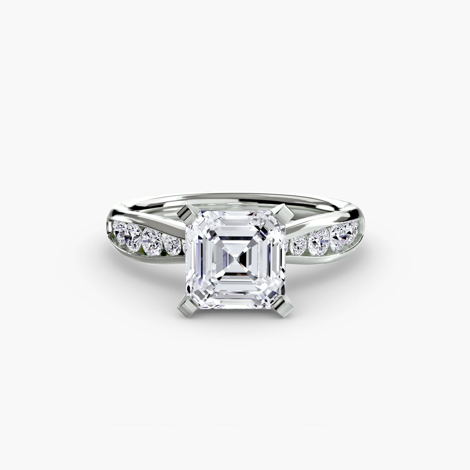 Taille Ronde Pierre Précieuse bague en Gold – gros plan