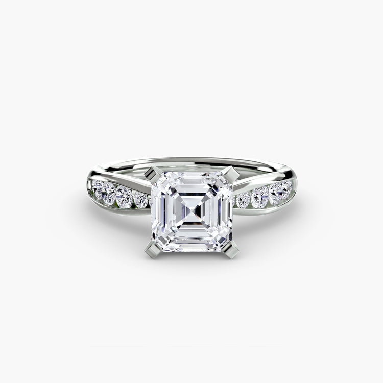 Taille Ronde Pierre Précieuse bague en Gold – gros plan