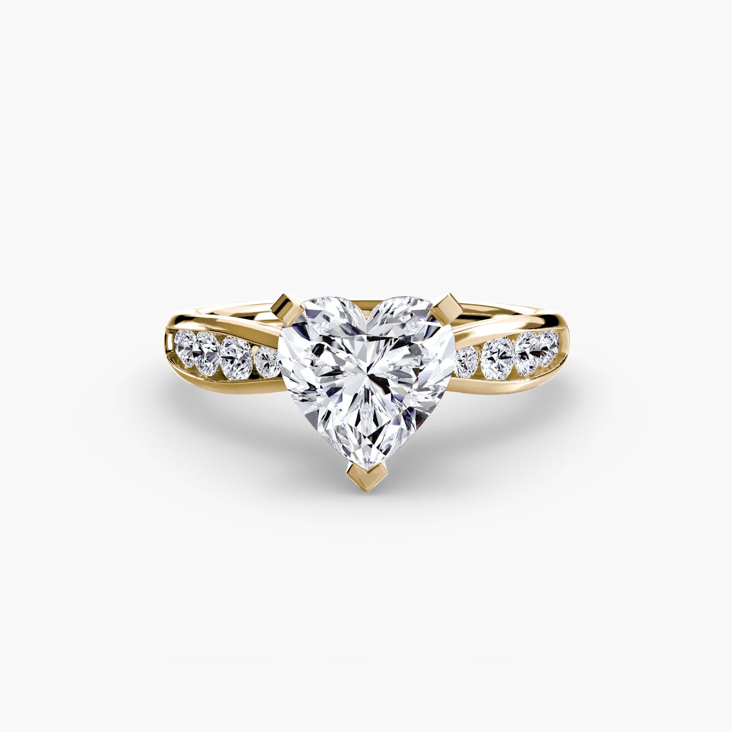 Taille Ronde Pierre Précieuse bague en Gold – vue détaillée