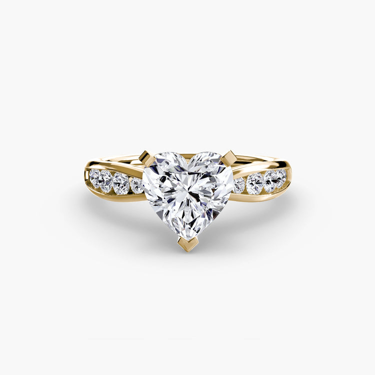 Taille Ronde Pierre Précieuse bague en Gold – vue détaillée