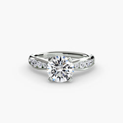 Pierre Précieuse Pavé Setting – carats en Gold
