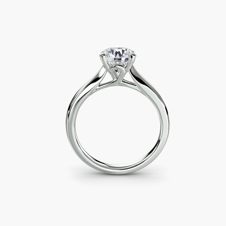 Rayonnant Diamant Fin Setting carats – vue de face
