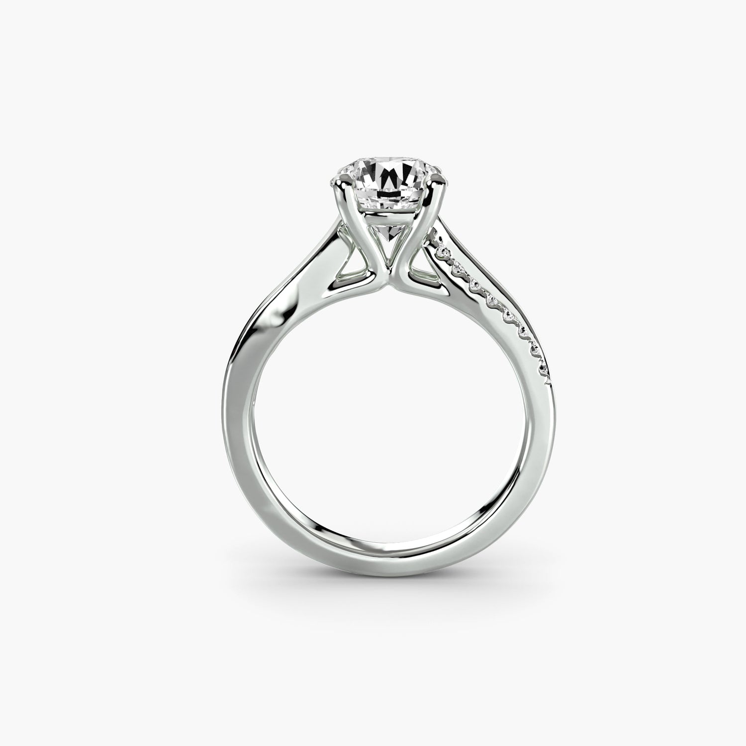 Étincelant Pierre Précieuse Setting carats – vue de face