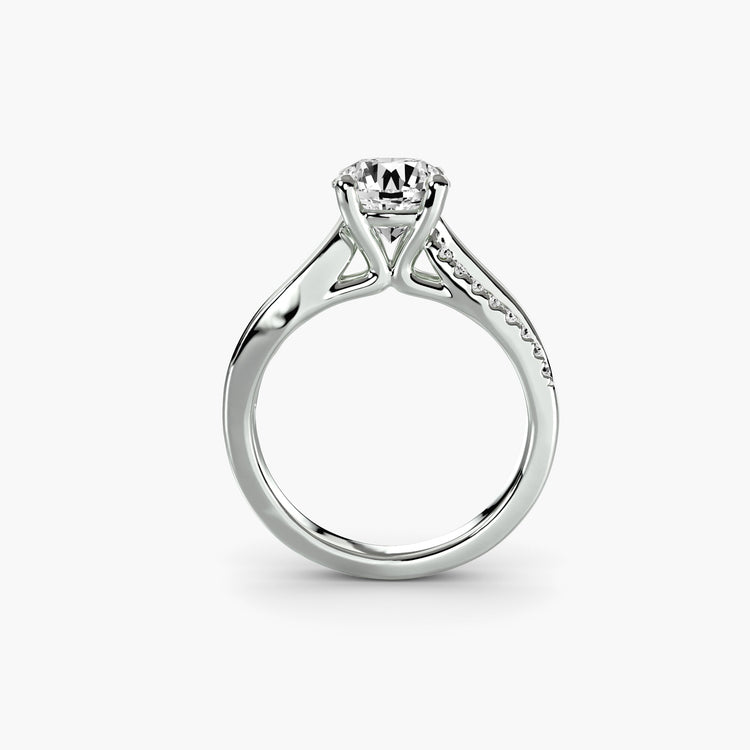 Étincelant Pierre Précieuse Setting carats – vue de face
