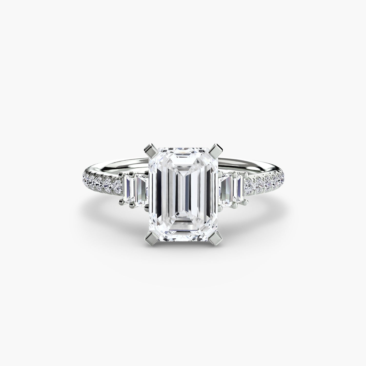 Taille Ronde Pierre Précieuse bague en Gold – vue arrière