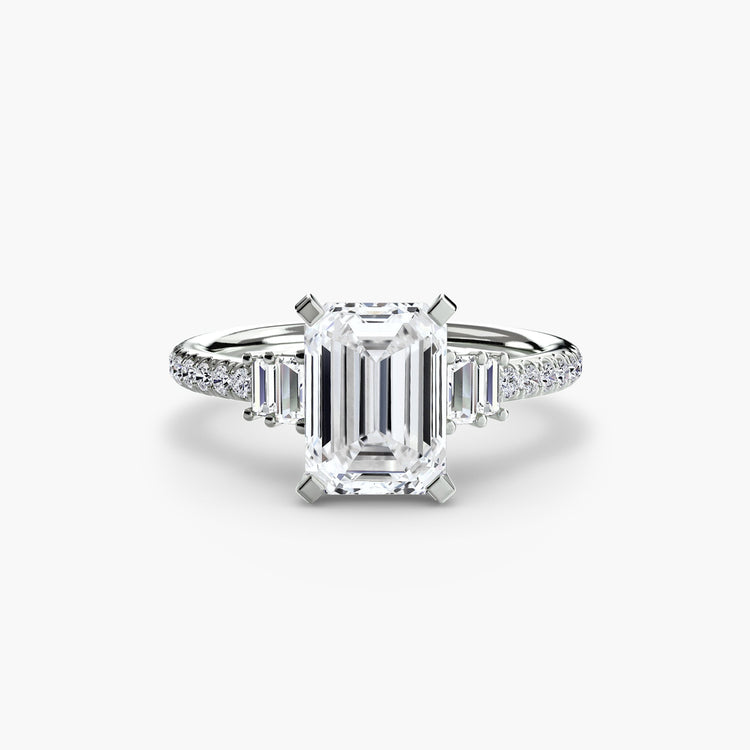 Taille Ronde Pierre Précieuse bague en Gold – vue arrière