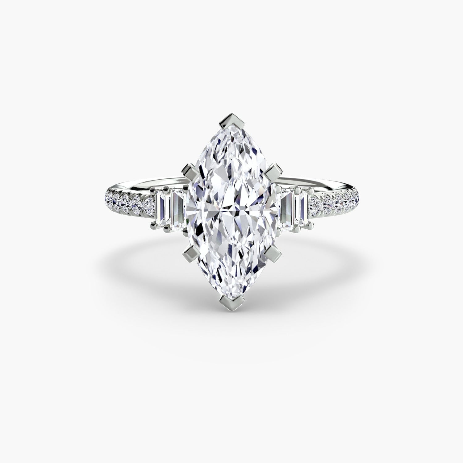 Taille Ronde Pierre Précieuse bague en Gold – vue principale