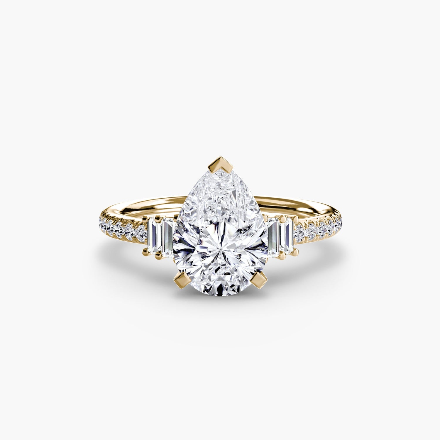 Pierre Précieuse Setting -carats Gold – vue de dessus