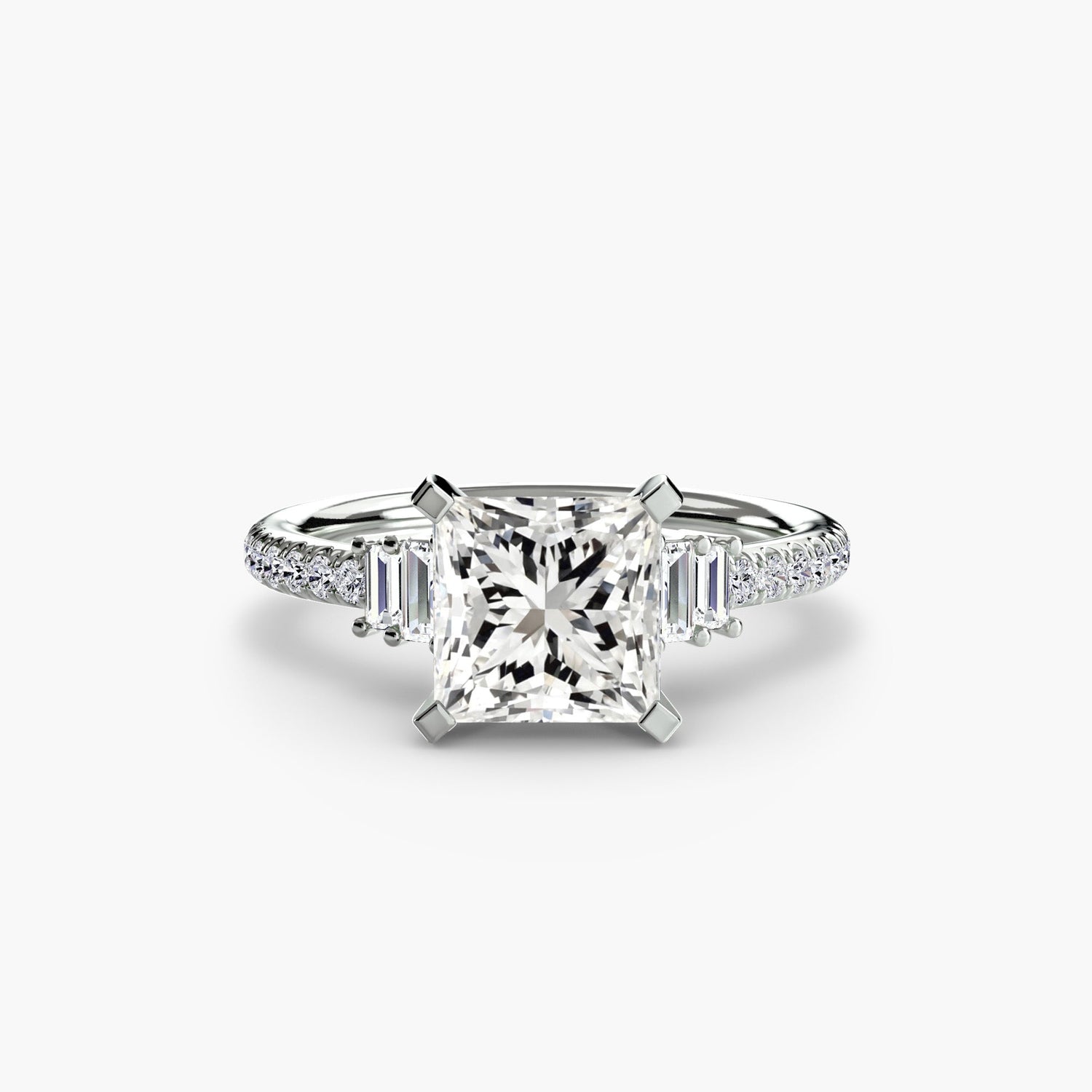 Éblouissant Pierre Précieuse Setting carats – vue de côté