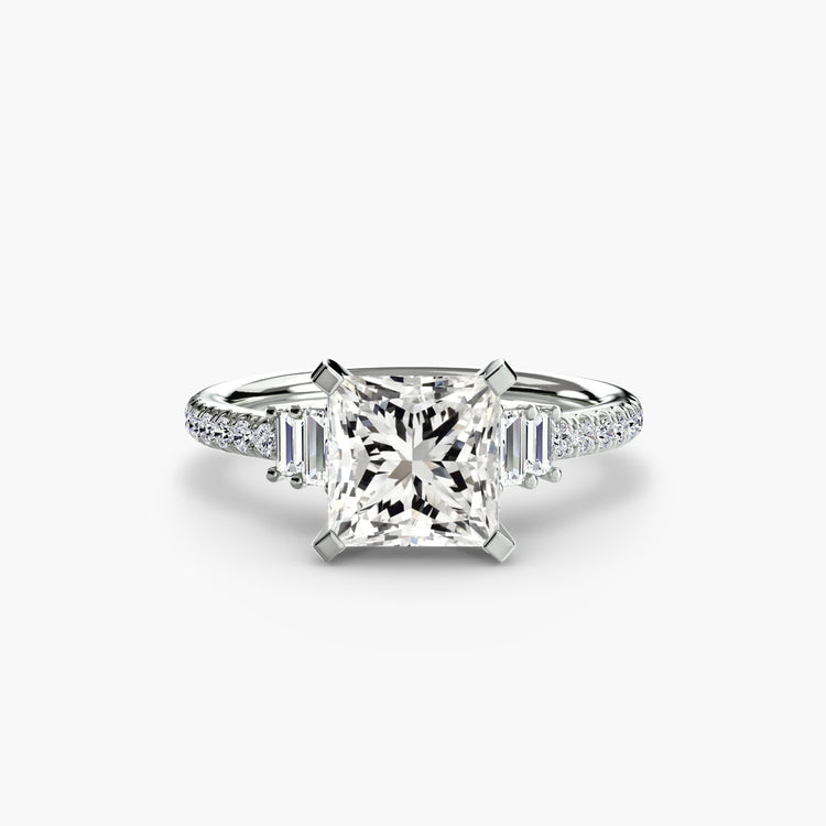 Éblouissant Pierre Précieuse Setting carats – vue de côté