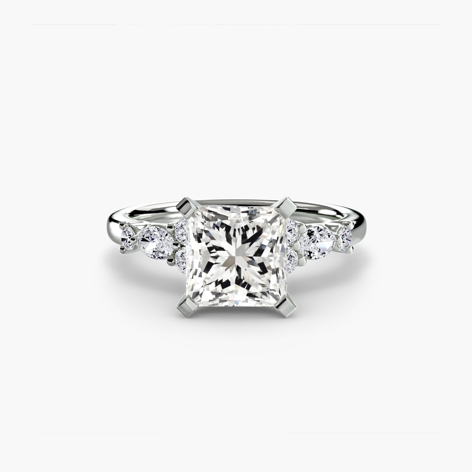 Gemme Setting -carats Gold – vue de côté
