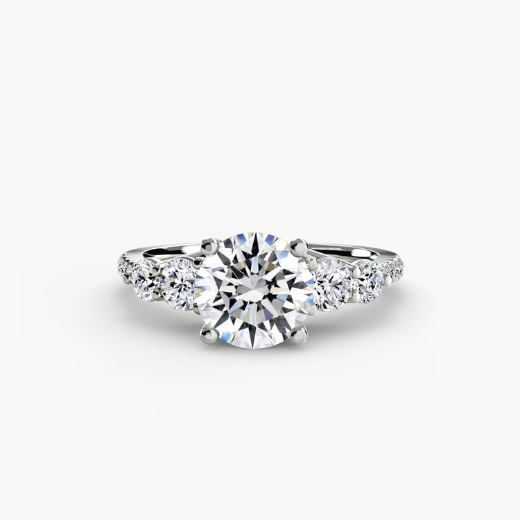 Taille Ronde Brillant bague en Gold – vue principale