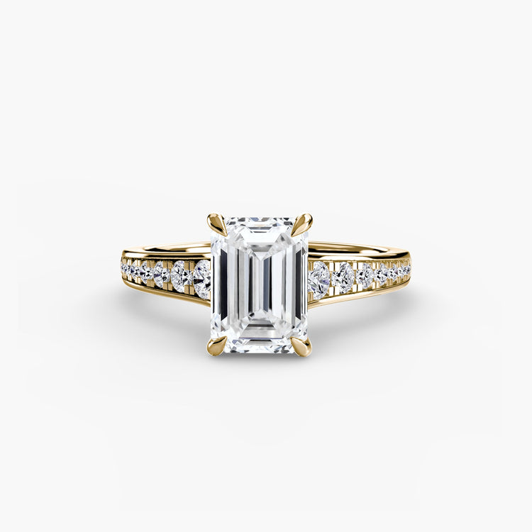 Taille Ronde Gemme bague en Gold – vue arrière