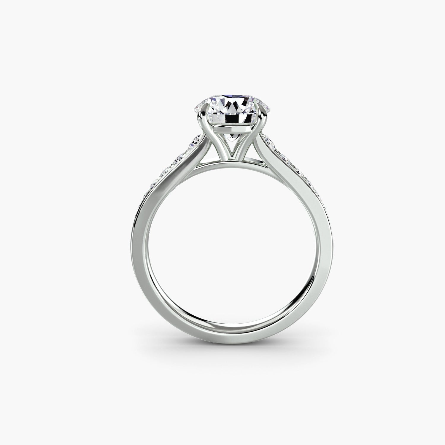 Taille Ronde Gemme bague en Gold – vue de face