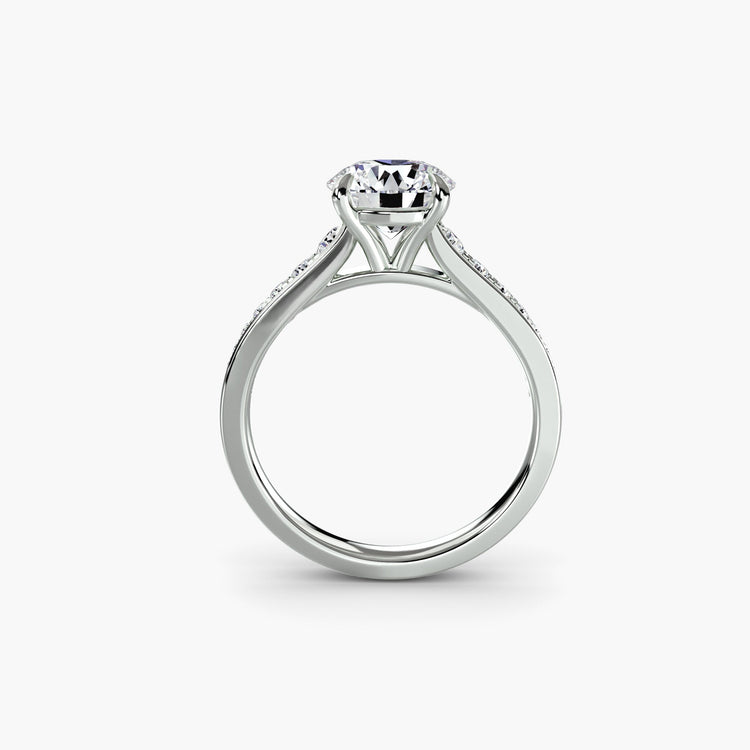 Taille Ronde Gemme bague en Gold – vue de face