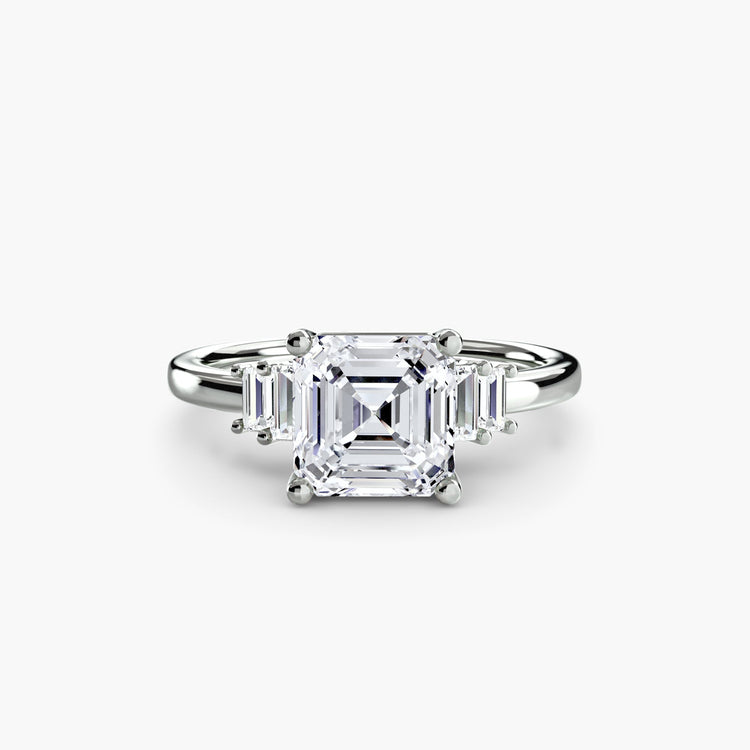 Taille Brillant Diamant bague en Gold – gros plan