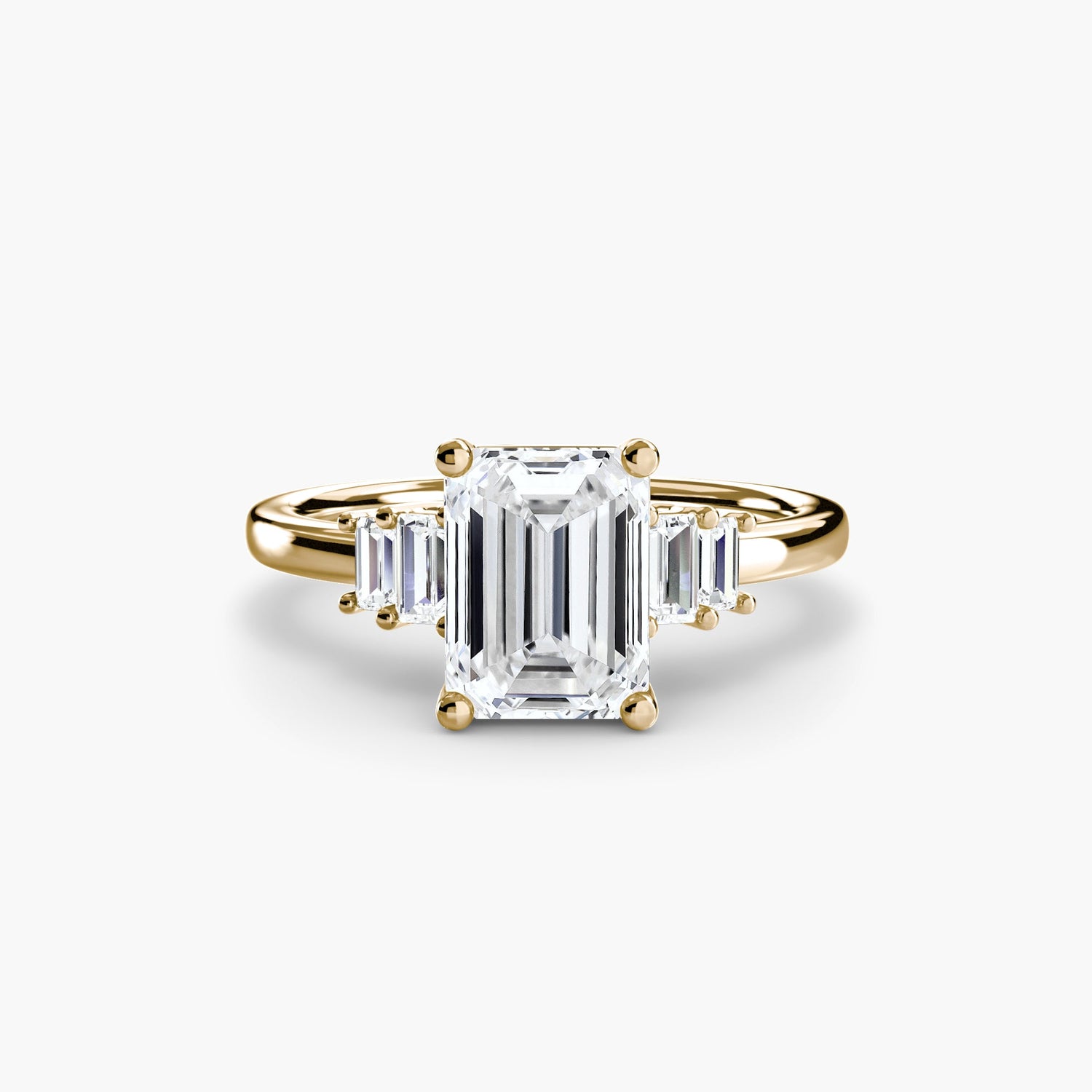 Diamant Taille Brillant Setting en Gold – vue arrière