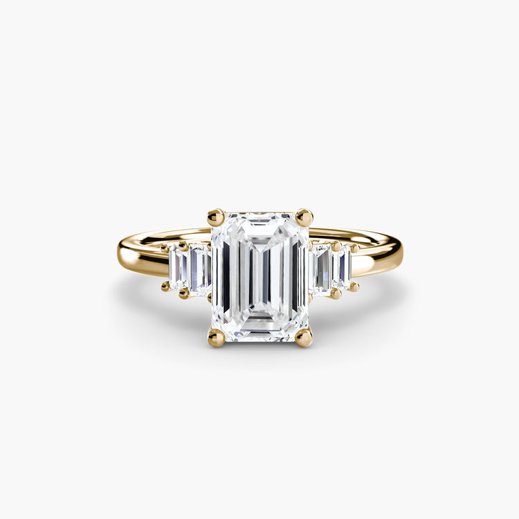 Diamant Taille Brillant Setting en Gold – vue arrière