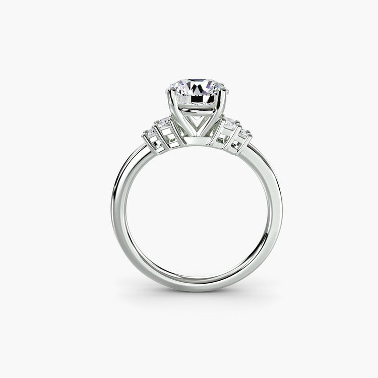 Diamant Taille Brillant Setting en Gold – vue de face