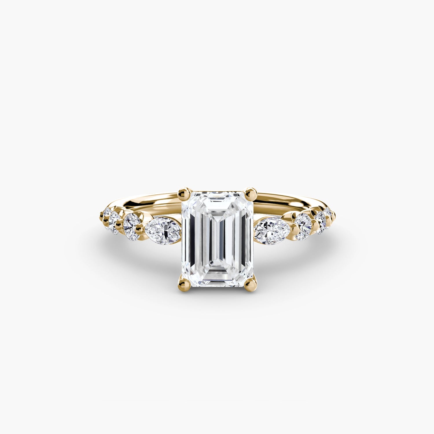 Brillant Taille Brillant Setting en Gold – vue arrière