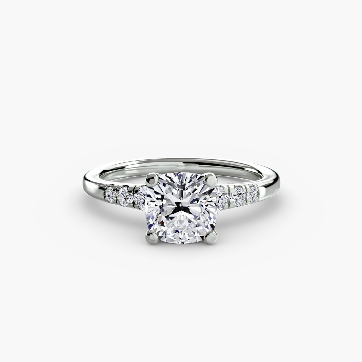 Taille Ronde Gemme bague en Gold – vue d'angle