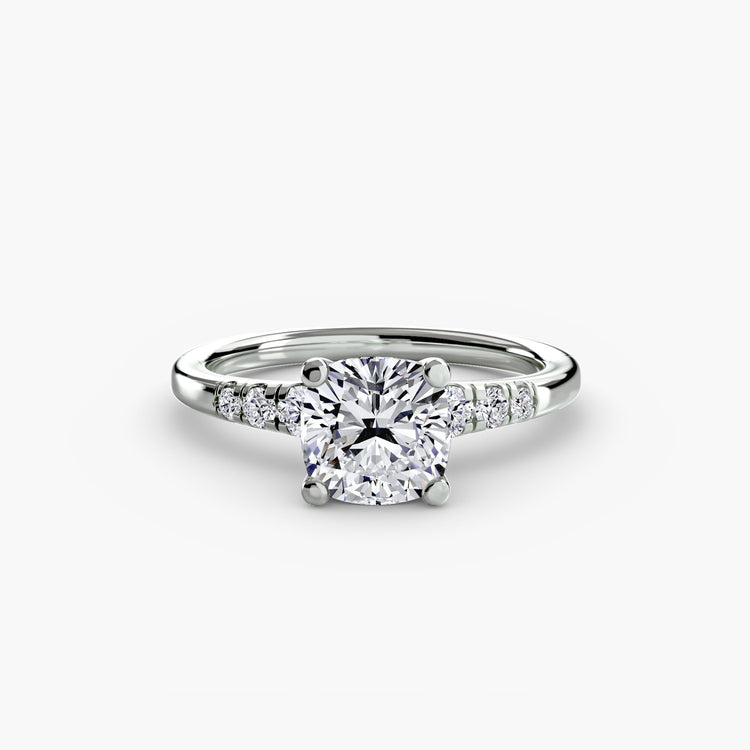 Taille Ronde Gemme bague en Gold – vue d'angle