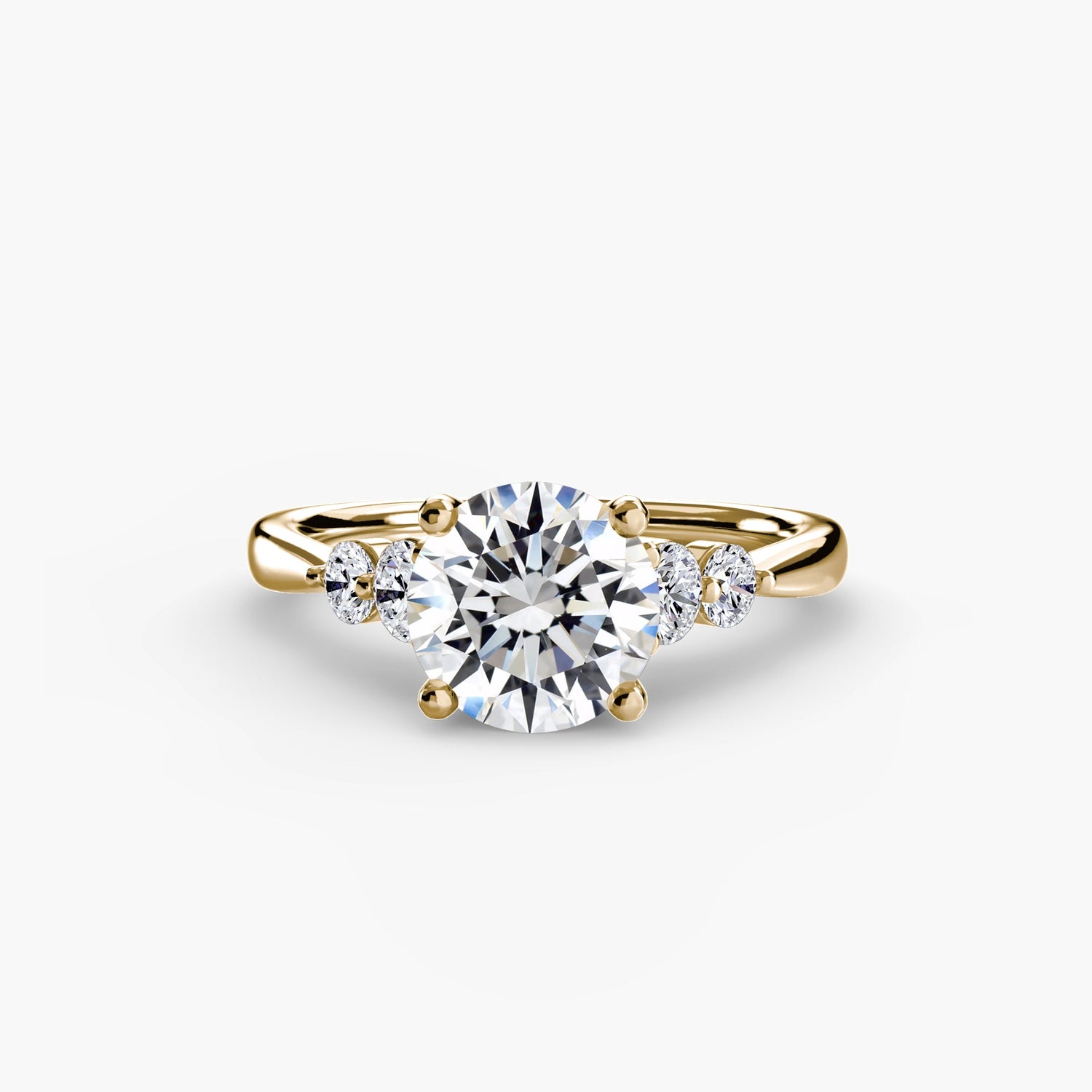 Pierre Précieuse Taille Brillant Setting en Gold – vue de face