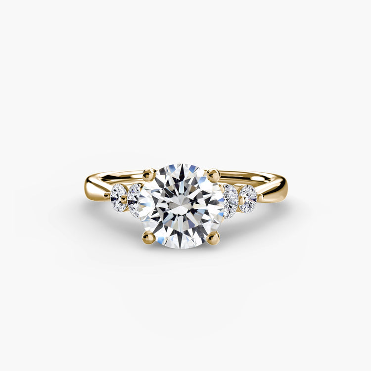 Pierre Précieuse Taille Brillant Setting en Gold – vue de face