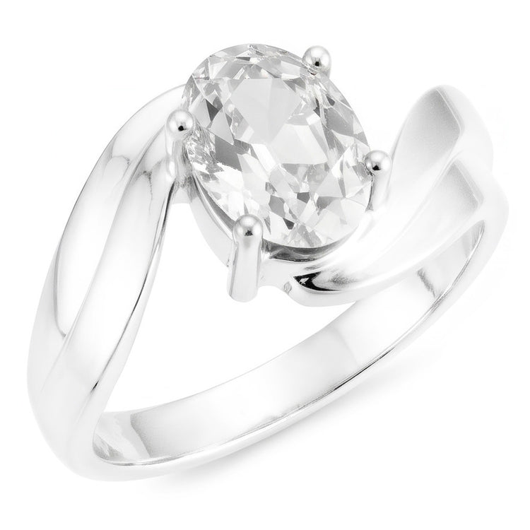 Rayonnant Tige Torsadée Brillant Solitaire de Fiançailles – 4